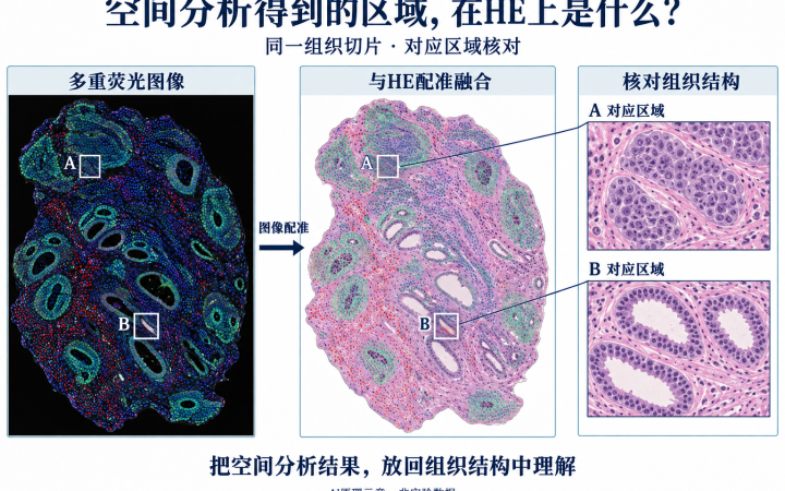 HE与多重免疫荧光配准:空间聚类的结果,病理上意味着什么?配图1